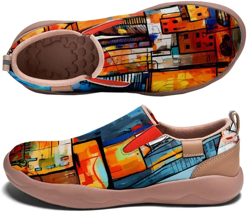 Men's Casual Loafers Lightweight Cozy Slip On Sneakers Art Painted Walking Travel Shoes