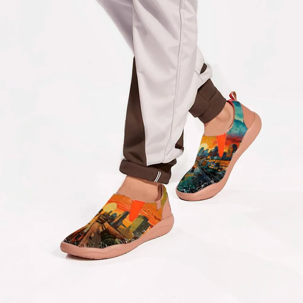 Men's Casual Loafers Lightweight Cozy Slip On Sneakers Art Painted Walking Travel Shoes