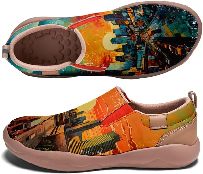 Men's Casual Loafers Lightweight Cozy Slip On Sneakers Art Painted Walking Travel Shoes