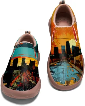 Men's Casual Loafers Lightweight Cozy Slip On Sneakers Art Painted Walking Travel Shoes