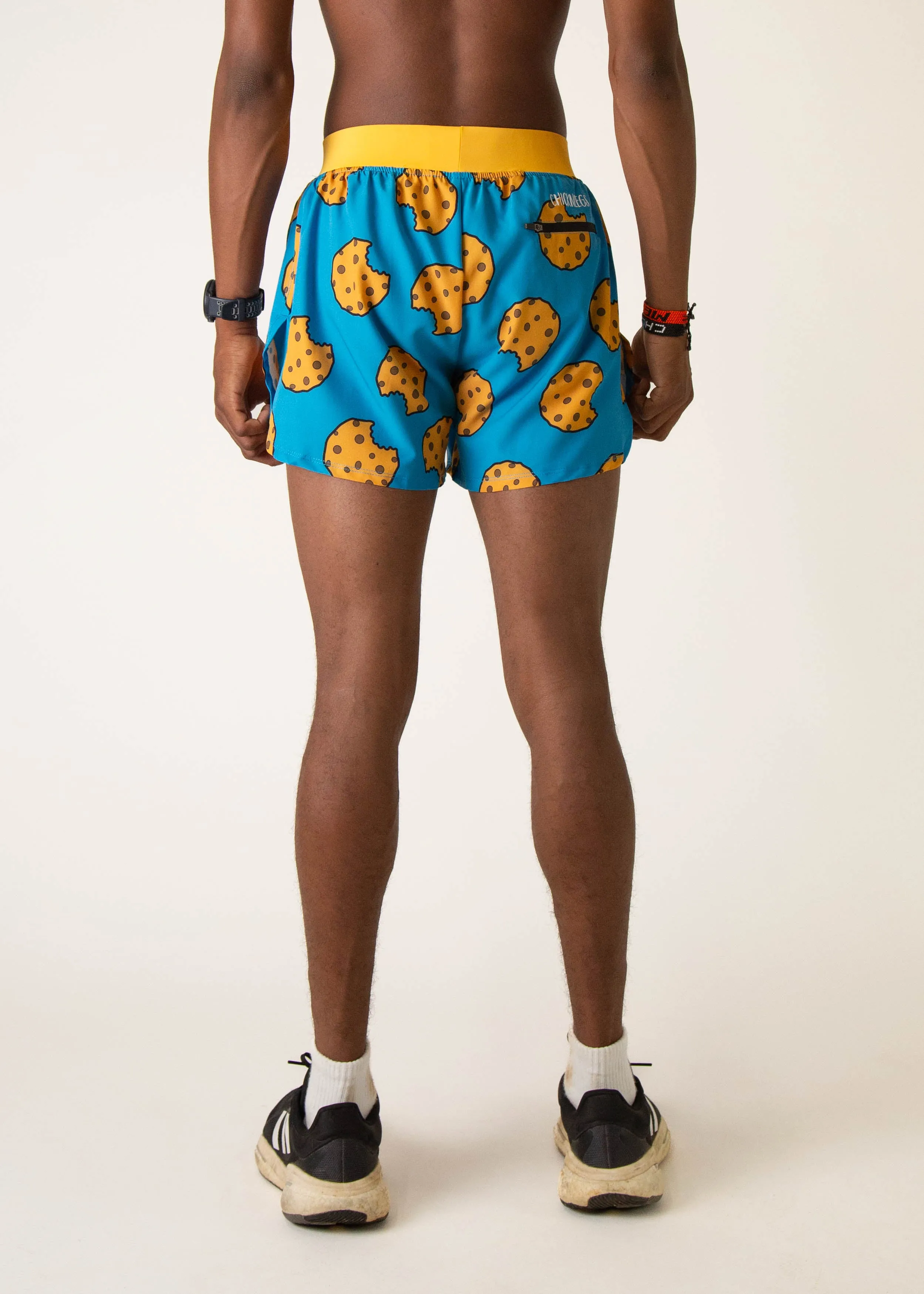 Men's Chocolate Chip Cookies 4" Half Split Shorts