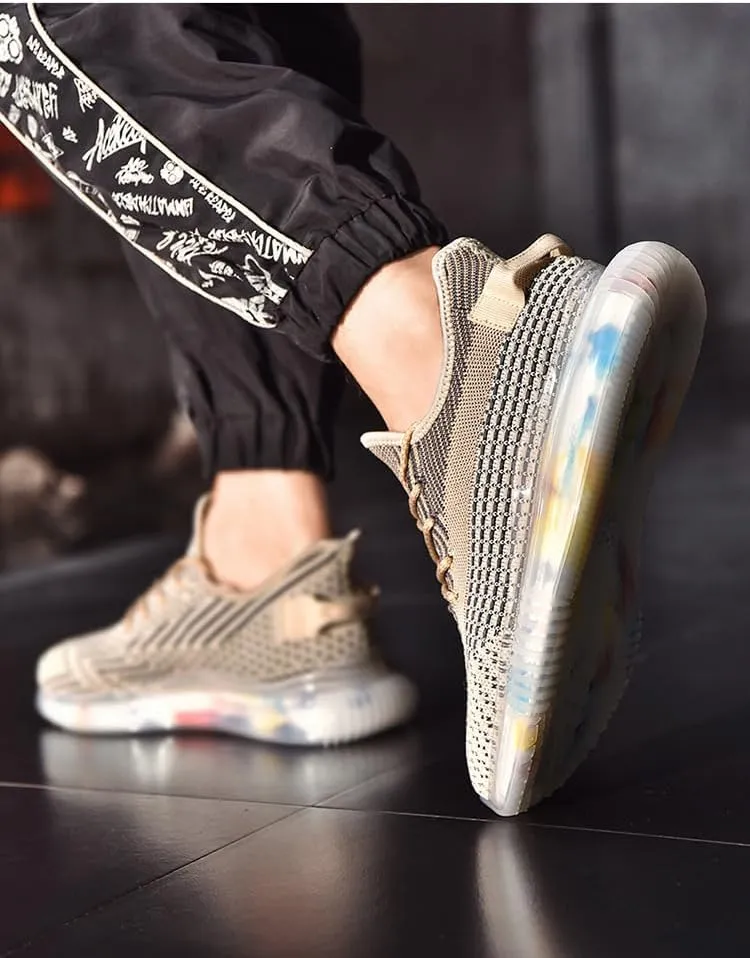 Men's Running Shoes Colorblock Design Lightweight Breathable Non-Slip Casual Lace Up Air Cushion Walking Shoes Comfortable Cushioning Trail Running Shoes Men Fashion Sneakers Tennis Shoes