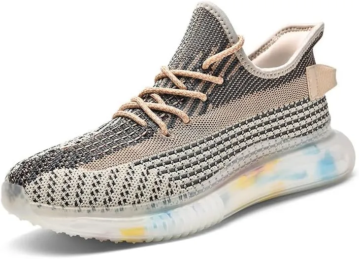 Men's Running Shoes Colorblock Design Lightweight Breathable Non-Slip Casual Lace Up Air Cushion Walking Shoes Comfortable Cushioning Trail Running Shoes Men Fashion Sneakers Tennis Shoes