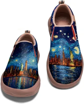 Men's Slip On Casual Loafers Lightweight Comfort Shoes Art Painted Travel Walking Sneakers