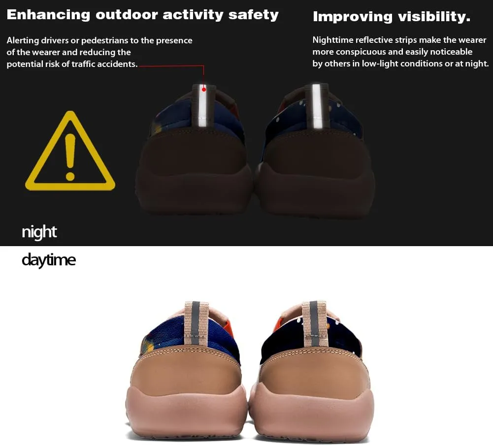 Men's Slip On Casual Loafers Lightweight Comfort Shoes Art Painted Travel Walking Sneakers