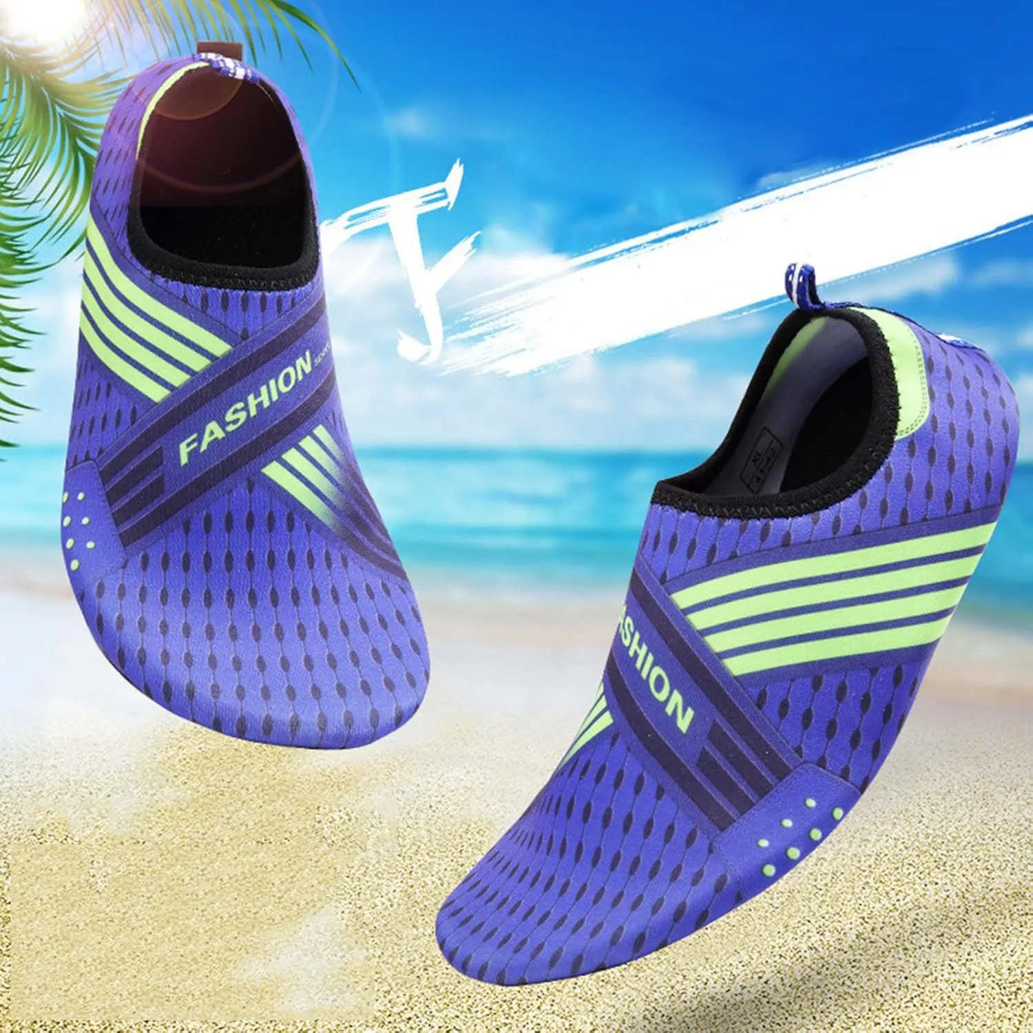 Mens Summer Wading Shoes Beach Sports Barefoot Shoes Breathable Quick Drying Swimming Shoe for Boating Surfing