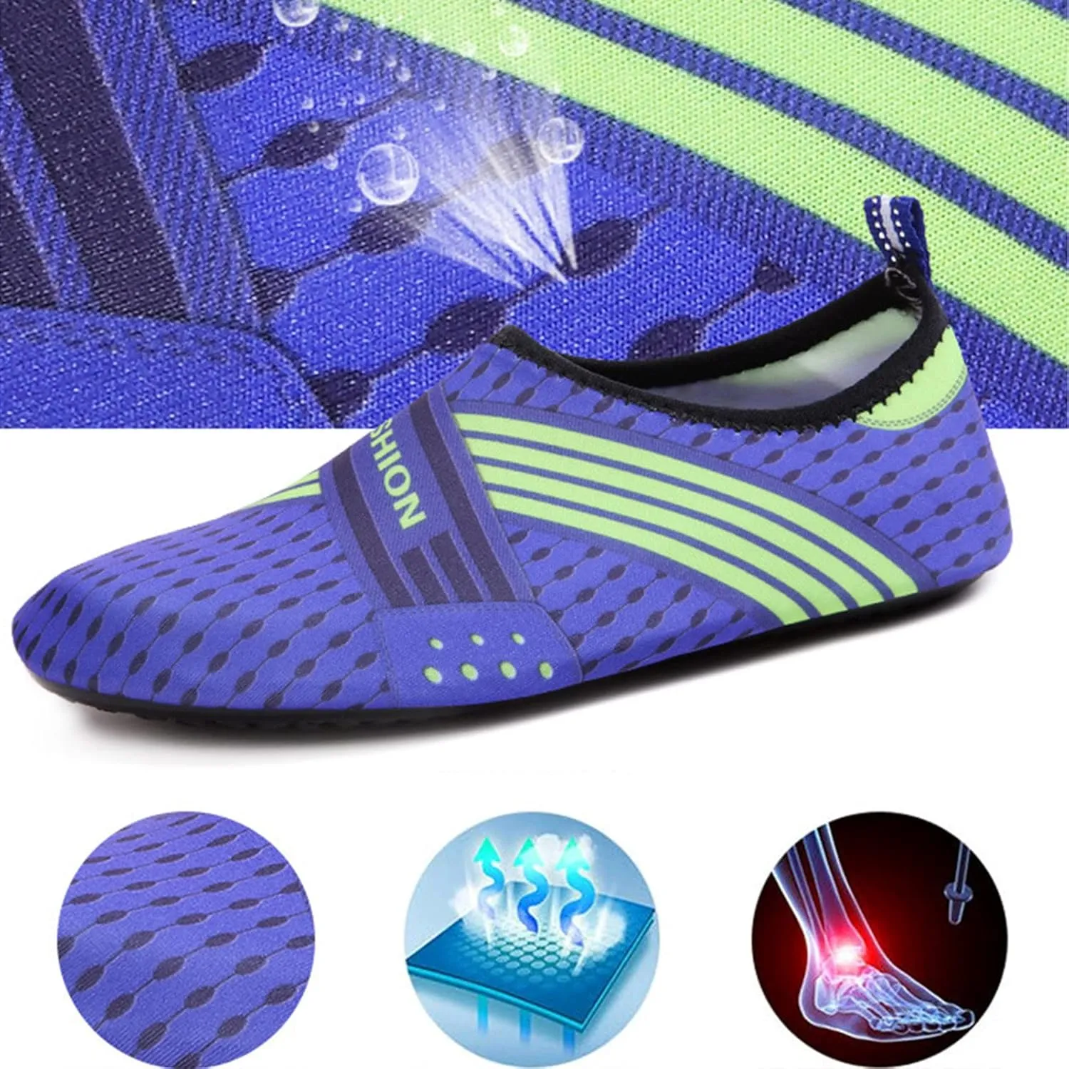 Mens Summer Wading Shoes Beach Sports Barefoot Shoes Breathable Quick Drying Swimming Shoe for Boating Surfing