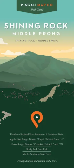 Pisgah Map Company Shining Rock w/ Middle Prong Map