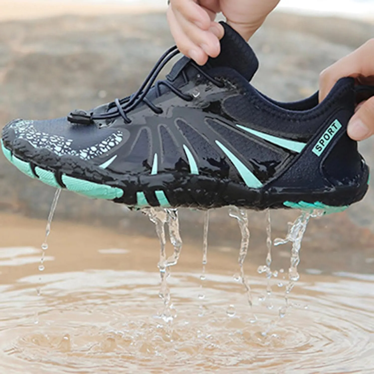 Quick Drying Wading Shoes for Men Fashion Breathable Swimming Shoes Lightweight Beach Sports Kayaking Shoe