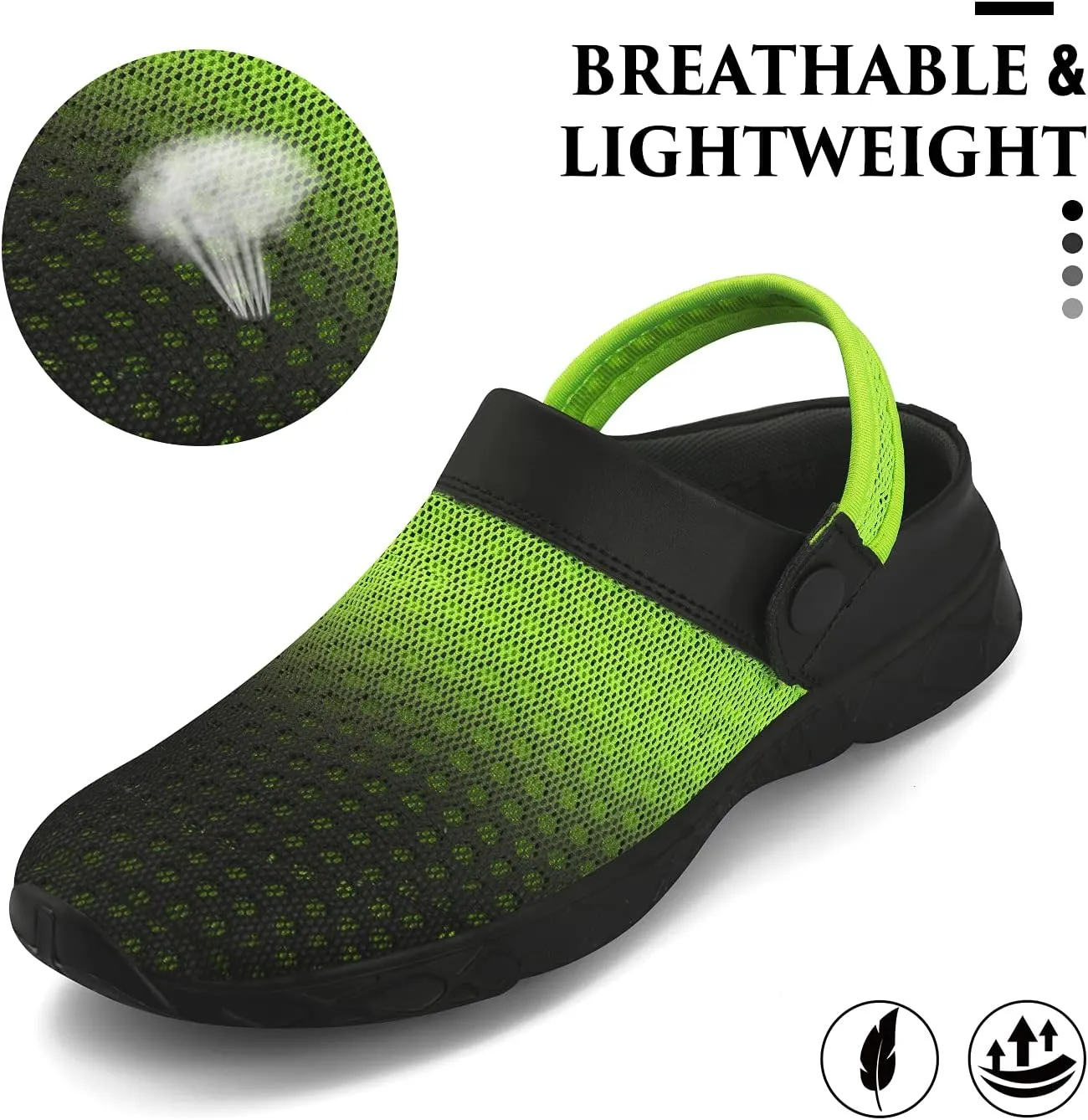 SAGUARO Men's Women's Quick Dry Garden Shoes Lightweight Breathable Gardening Clog Water Shoes Mesh Sandals for Sports Outdoor Beach Pool Exercise