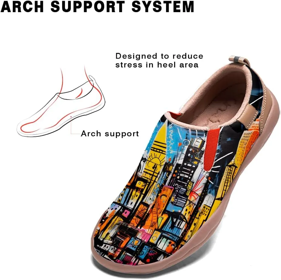 Slip On Loafers for Women Lightweight Cozy Casual Shoes Art Painted Walking Travel Sneakers