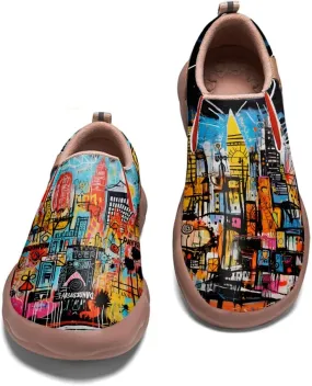 Slip On Loafers for Women Lightweight Cozy Casual Shoes Art Painted Walking Travel Sneakers