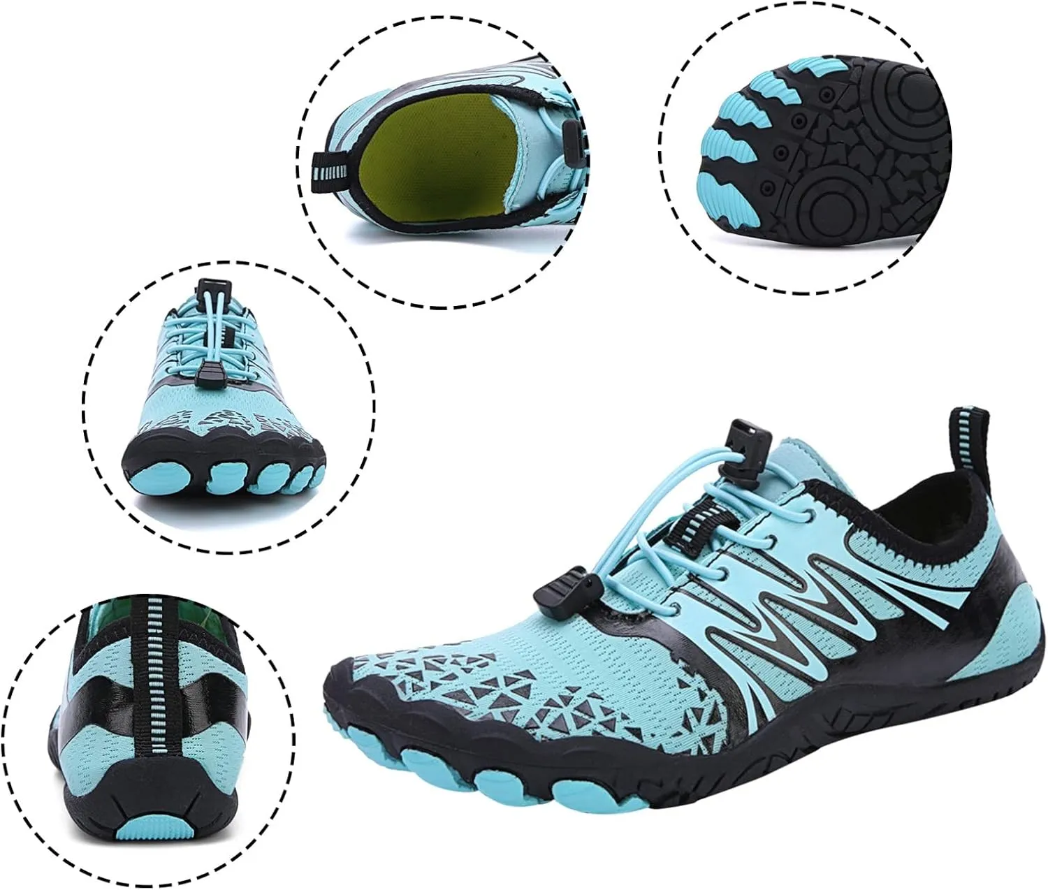 Swimming Shoes for Women Men Wading Diving Beach Shoes Hiking Footwear Barefoot Quick-Dry Grounded Barefoot