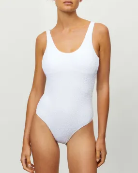 The Backless One Piece - Crimped White