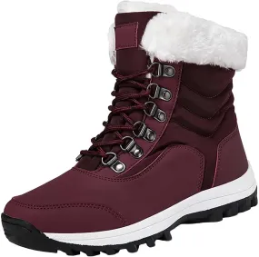 Winter Shoes Men Zipper Waterproof Ankle-Support Boots Slip-on Lightweight Plush Lined Warm Snow Ankle Boots