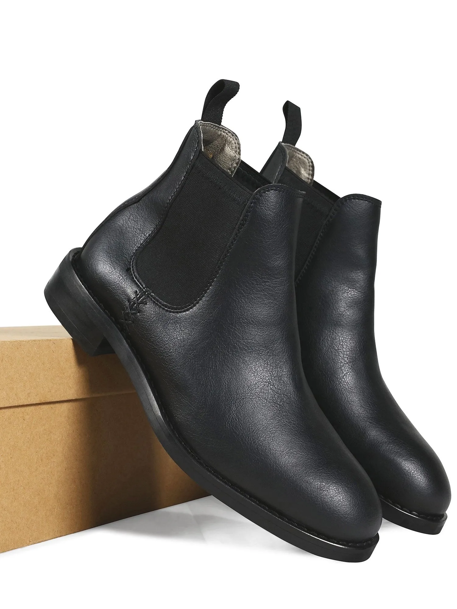 Women's Waterproof Chelsea Boots by Will's Vegan Shoes (Black, Dark Brown)